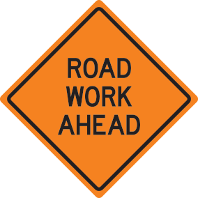road-work-ahead Road work ahead sign